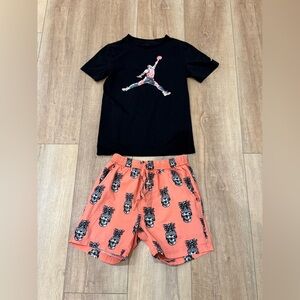 Nike Shirt and Skull shorts set